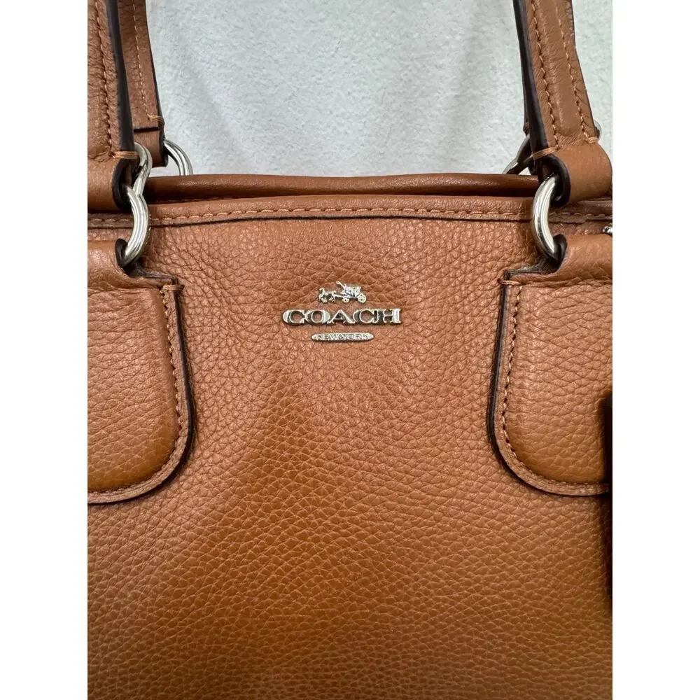 COACH Purse light Pebbled Leather Nolita 35650 Satchel (pu2000thrifty